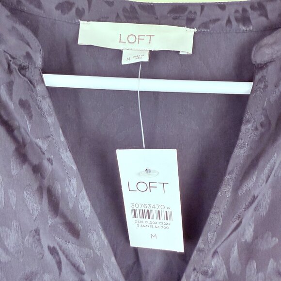 NWT LOFT Textured Jacquard Tiered Mini Dress | M - Picture 3 of 9